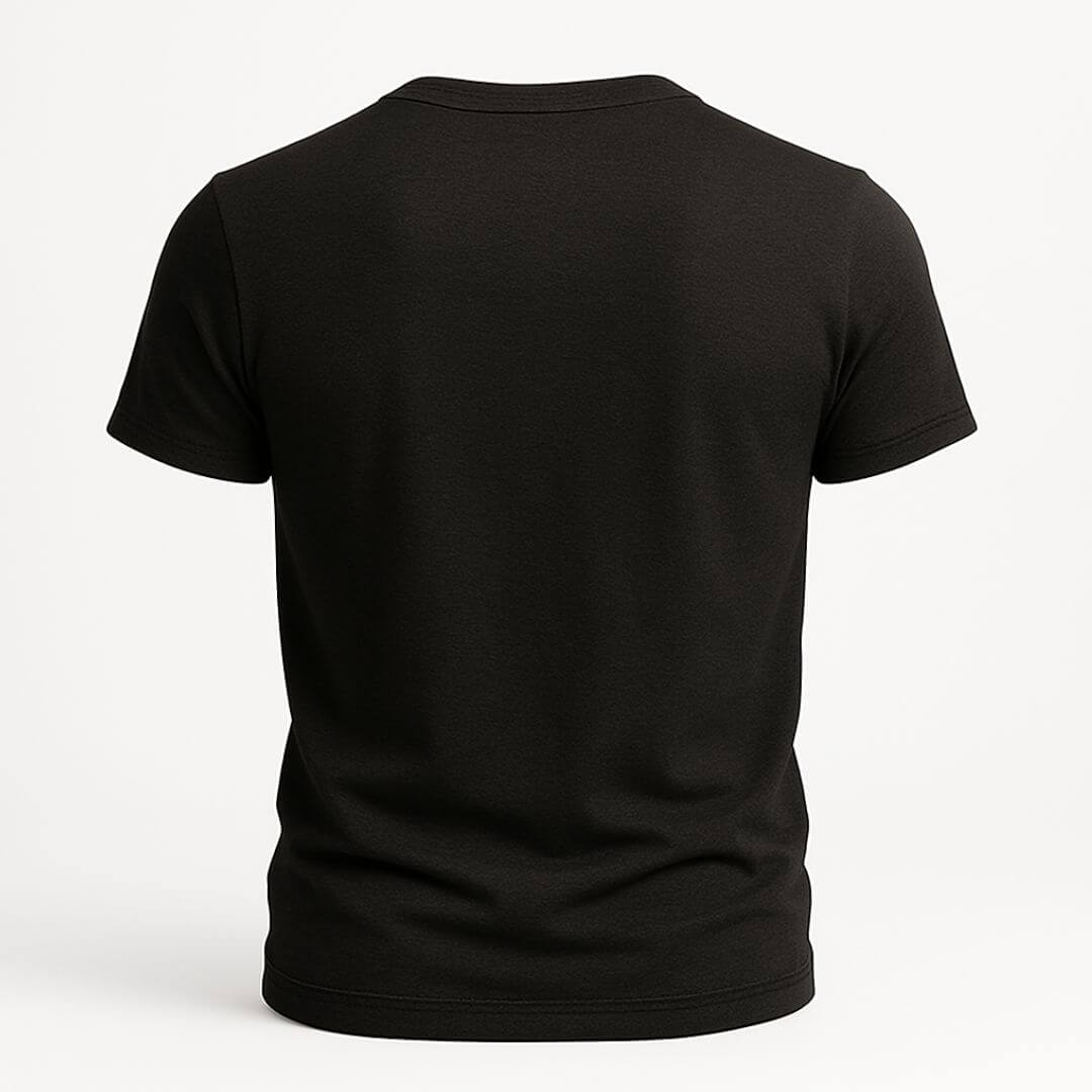 playera rckiss vista espalda en negro