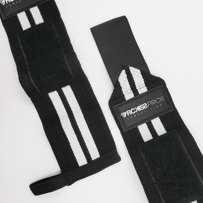 MUÑEQUERAS POWER WRAPS 12" EXTENDIDAS COLOR NEGRO