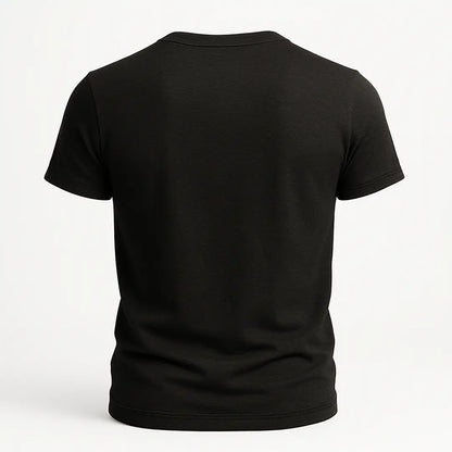 Playera RAVGE MC Rckiss, vista trasera color negro, tela algodón slim fit unisex MMA fitness