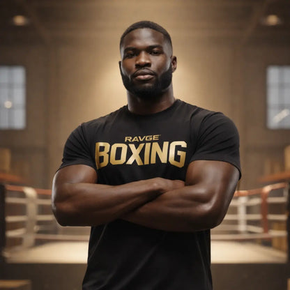 playera golden guy ravge by rckiss negra hombre camiseta boxing gym crossfit fitness mexico