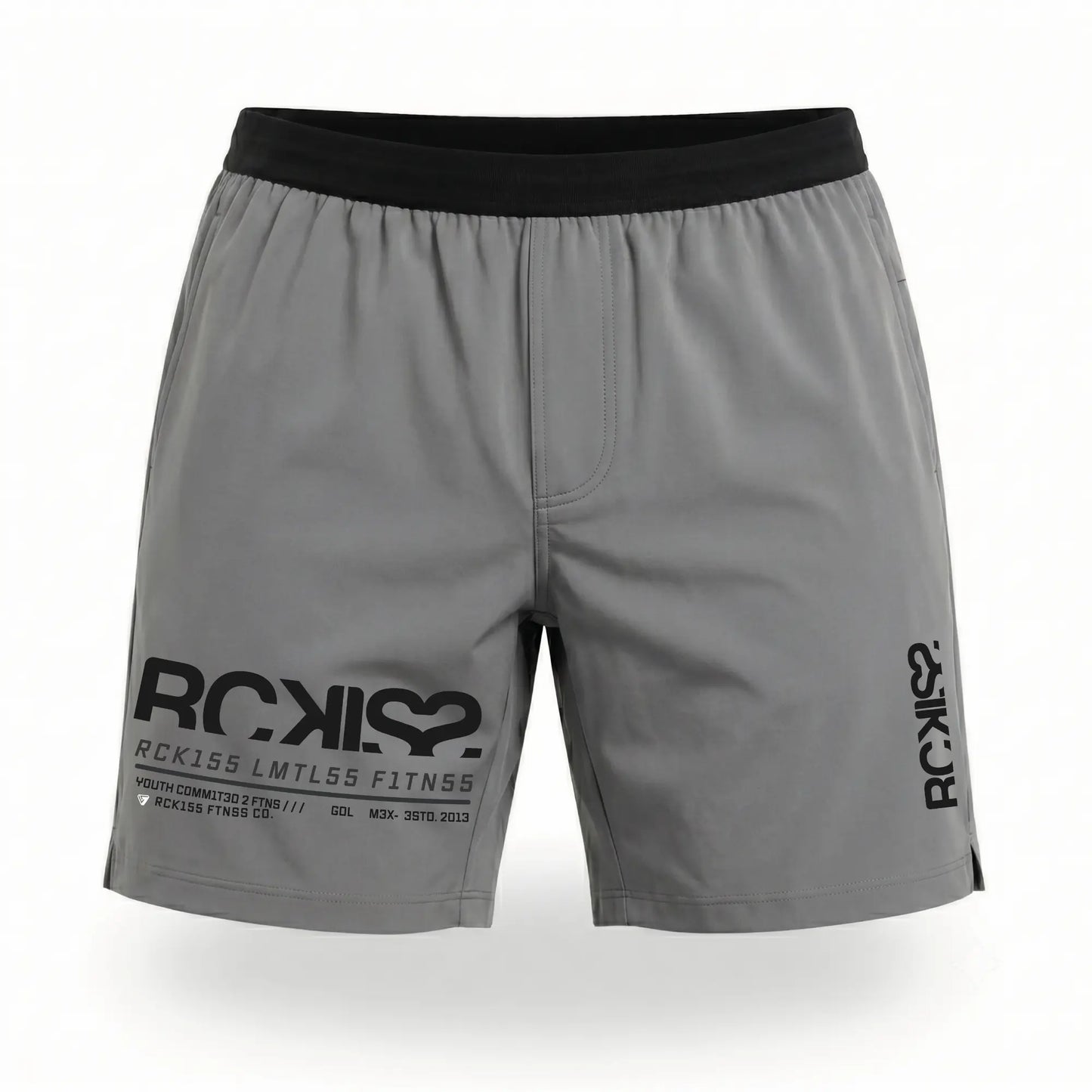Short RCKISS Flanker AUTHORITY color Plateado, vista frontal sin modelo