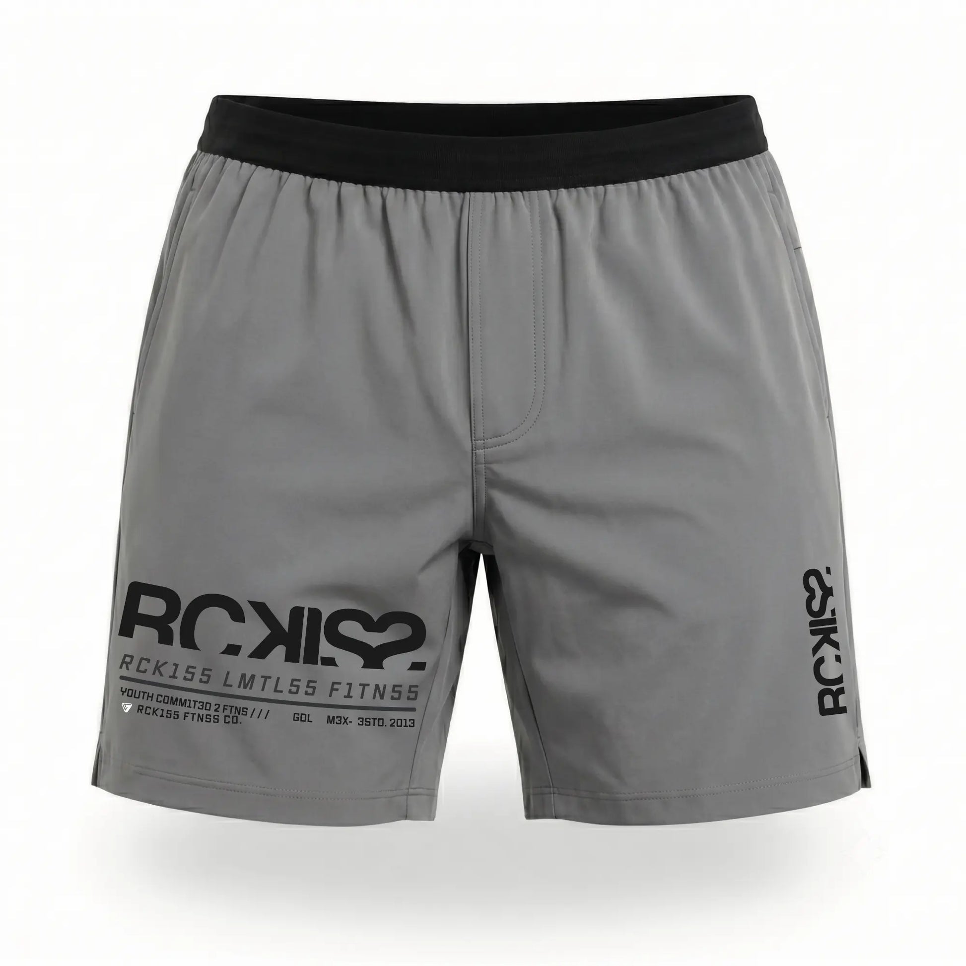 Short RCKISS Flanker AUTHORITY color Plateado, vista frontal sin modelo