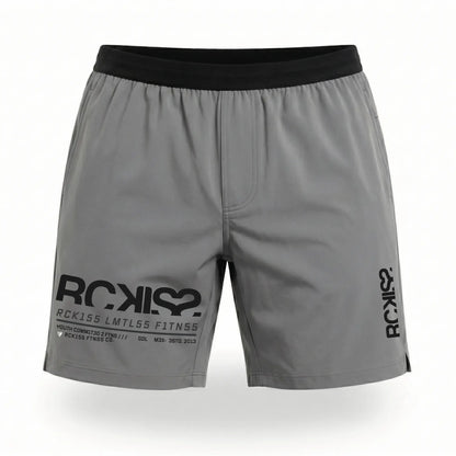 Short RCKISS Flanker AUTHORITY color Plateado, vista frontal sin modelo